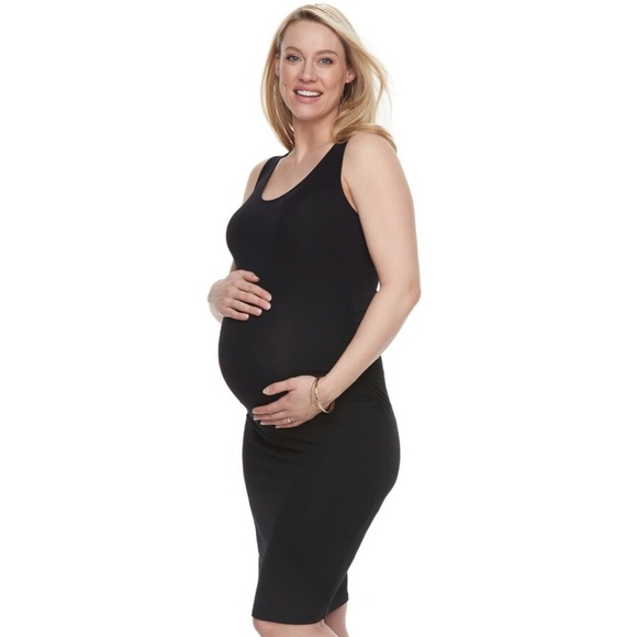 aglow Essential Ruched Maternity Sheath Dress - Picture 4 of 5